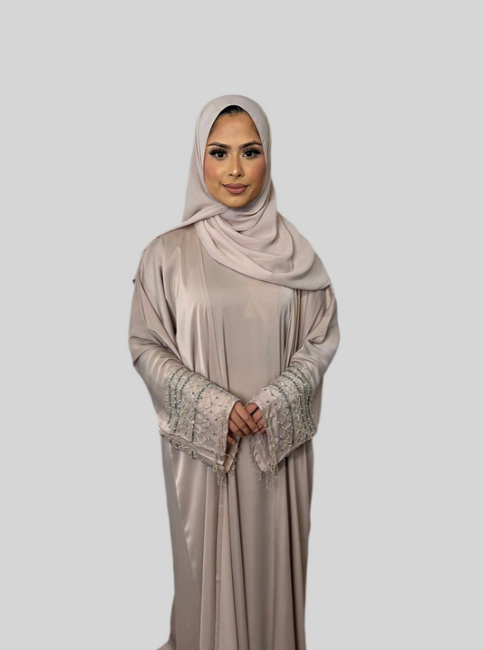 Embellished Pink Abaya Amaya