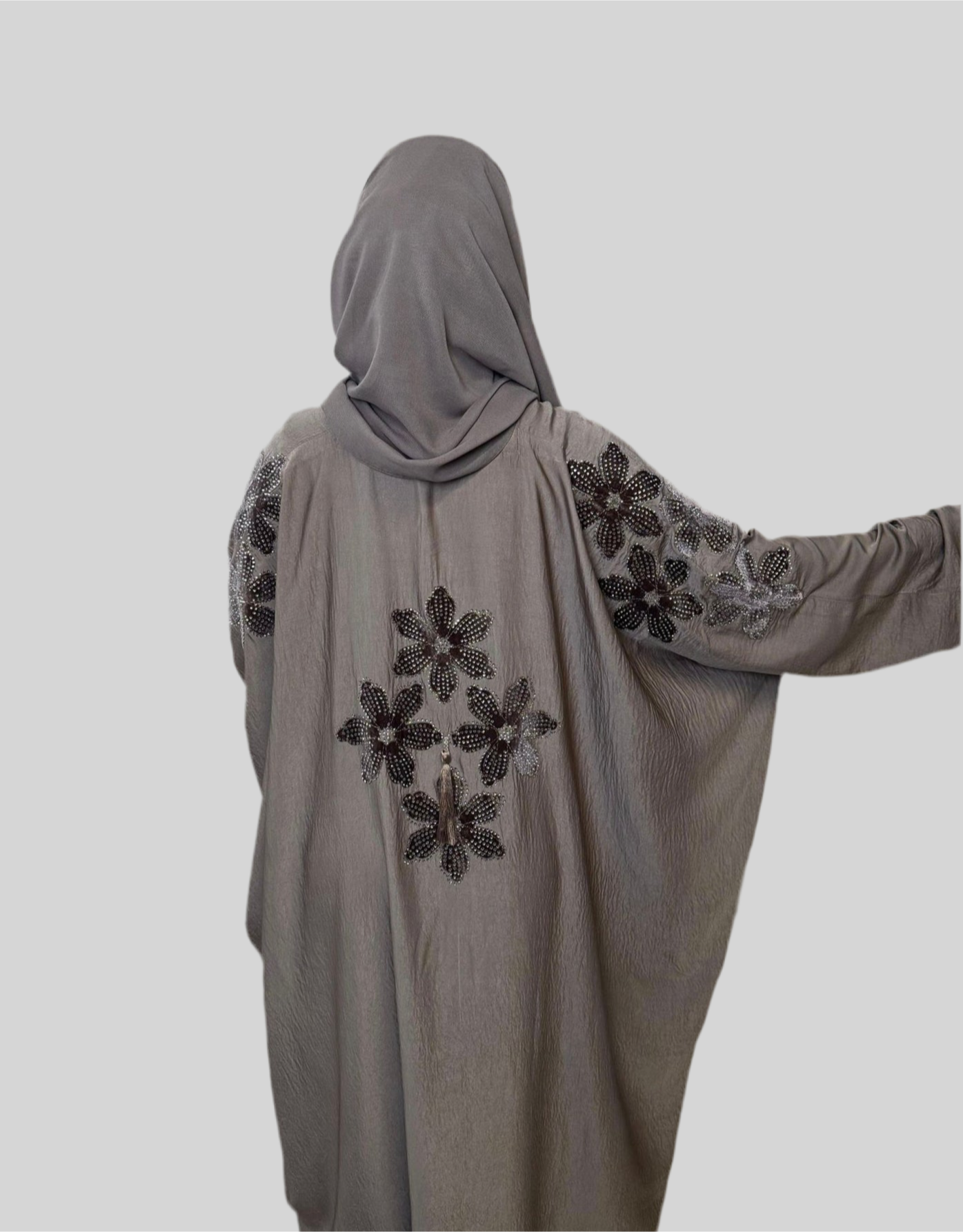 Dark grey abaya Leah