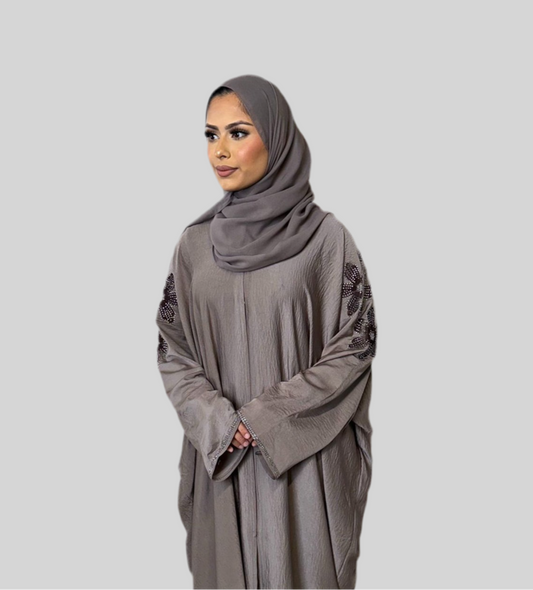 Dark grey abaya Leah